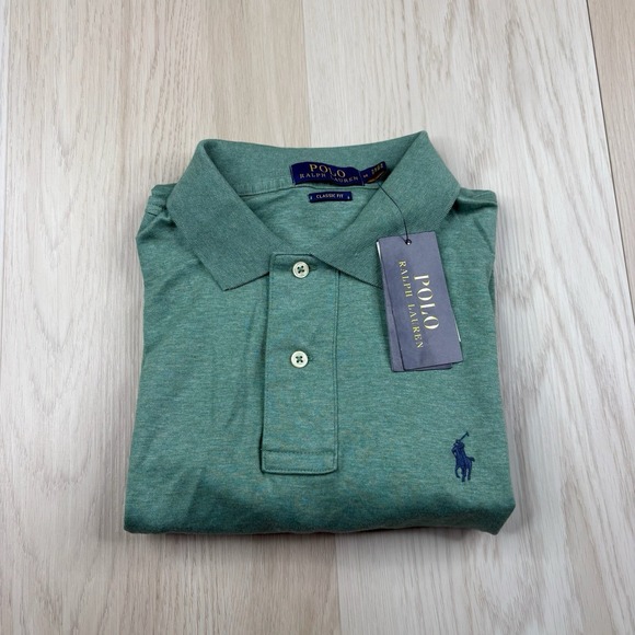 Polo Ralph Lauren Other - NWT Polo Ralph Lauren Cotton Polo Shirt Classic Fit Mens Size M Medium Green